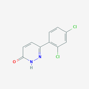 molecular formula C10H6Cl2N2O B1418977 6-(2,4-二氯苯基)吡啶并嗪-3(2H)-酮 CAS No. 58897-72-6