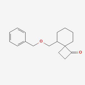 molecular formula C17H22O2 B14189805 5-[(Benzyloxy)methyl]spiro[3.5]nonan-1-one CAS No. 919482-23-8