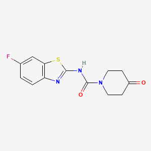 N-(6-Fluoro-1,3-benzothiazol-2-yl)-4-oxopiperidine-1-carboxamide