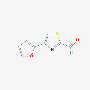 molecular formula C8H5NO2S B14189814 4-(Furan-2-yl)-1,3-thiazole-2-carbaldehyde CAS No. 917566-87-1