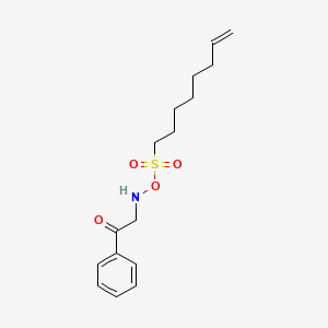 molecular formula C16H23NO4S B14189824 2-{[(Oct-7-ene-1-sulfonyl)oxy]amino}-1-phenylethan-1-one CAS No. 923573-97-1