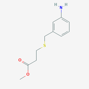 B1418983 Methyl 3-{[(3-aminophenyl)methyl]sulfanyl}propanoate CAS No. 1156699-01-2