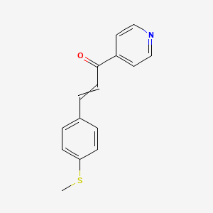 molecular formula C15H13NOS B14189873 3-[4-(Methylsulfanyl)phenyl]-1-(pyridin-4-yl)prop-2-en-1-one CAS No. 851663-35-9