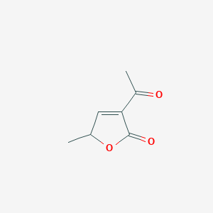 molecular formula C7H8O3 B14189883 3-Acetyl-5-methylfuran-2(5H)-one CAS No. 918150-85-3