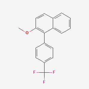 molecular formula C18H13F3O B14189894 2-Methoxy-1-[4-(trifluoromethyl)phenyl]naphthalene CAS No. 922511-77-1