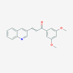 molecular formula C20H17NO3 B14189908 1-(3,5-Dimethoxyphenyl)-3-(quinolin-3-yl)prop-2-en-1-one CAS No. 914383-89-4