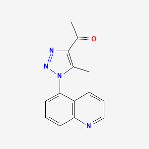molecular formula C14H12N4O B1418992 1-[5-methyl-1-(quinolin-5-yl)-1H-1,2,3-triazol-4-yl]ethan-1-one CAS No. 1157067-60-1