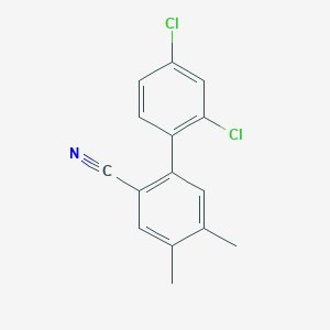 molecular formula C15H11Cl2N B14189962 2',4'-Dichloro-4,5-dimethyl[1,1'-biphenyl]-2-carbonitrile CAS No. 917839-54-4