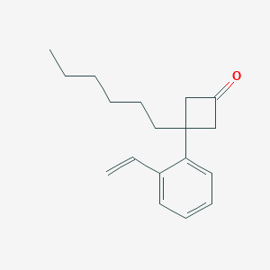 Cyclobutanone, 3-(2-ethenylphenyl)-3-hexyl-