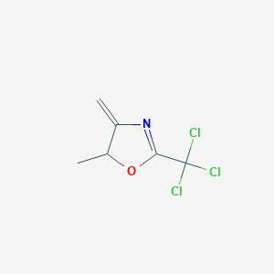 molecular formula C6H6Cl3NO B14189969 5-Methyl-4-methylidene-2-(trichloromethyl)-4,5-dihydro-1,3-oxazole CAS No. 918823-56-0