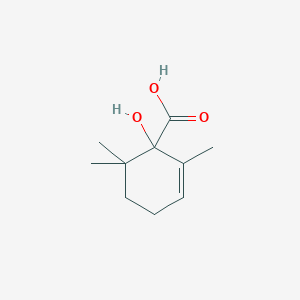 molecular formula C10H16O3 B14189976 1-Hydroxy-2,6,6-trimethylcyclohex-2-ene-1-carboxylic acid CAS No. 918437-21-5