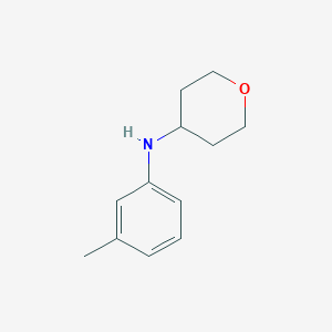 molecular formula C12H17NO B1418998 N-(3-甲基苯基)氧杂-4-胺 CAS No. 1155102-99-0
