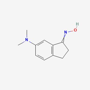 N-[6-(Dimethylamino)-2,3-dihydro-1H-inden-1-ylidene]hydroxylamine