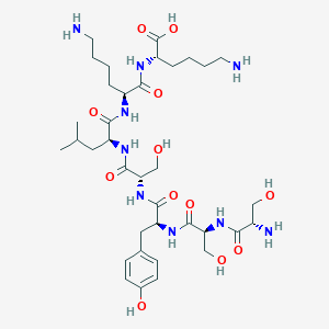 molecular formula C36H61N9O12 B14190003 L-Seryl-L-seryl-L-tyrosyl-L-seryl-L-leucyl-L-lysyl-L-lysine CAS No. 918890-03-6