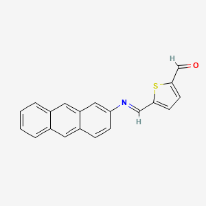 5-{(E)-[(Anthracen-2-yl)imino]methyl}thiophene-2-carbaldehyde