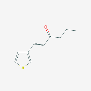 molecular formula C10H12OS B14190010 1-(Thiophen-3-yl)hex-1-en-3-one CAS No. 921206-25-9