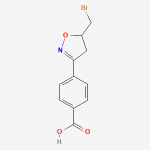 4-[5-(Bromomethyl)-4,5-dihydro-1,2-oxazol-3-yl]benzoic acid