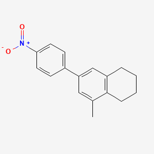 molecular formula C17H17NO2 B14190033 5-Methyl-7-(4-nitrophenyl)-1,2,3,4-tetrahydronaphthalene CAS No. 918875-56-6