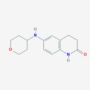 molecular formula C14H18N2O2 B1419005 6-[(氧杂-4-基)氨基]-1,2,3,4-四氢喹啉-2-酮 CAS No. 1157411-22-7