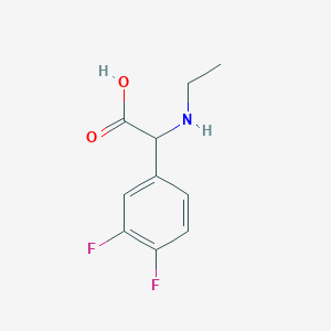 molecular formula C10H11F2NO2 B1419007 2-(3,4-二氟苯基)-2-(乙氨基)乙酸 CAS No. 1214017-87-4