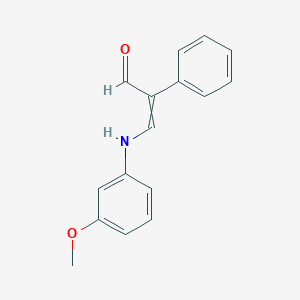 molecular formula C16H15NO2 B14190087 3-(3-Methoxyanilino)-2-phenylprop-2-enal CAS No. 918896-93-2