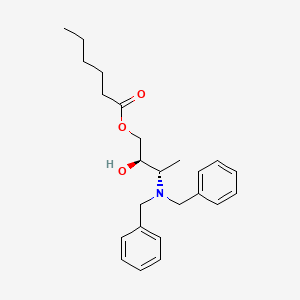 molecular formula C24H33NO3 B14190091 (2R,3S)-3-(Dibenzylamino)-2-hydroxybutyl hexanoate CAS No. 871948-91-3