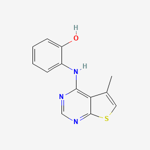 molecular formula C13H11N3OS B14190097 2-[(5-Methylthieno[2,3-d]pyrimidin-4-yl)amino]phenol CAS No. 917907-37-0