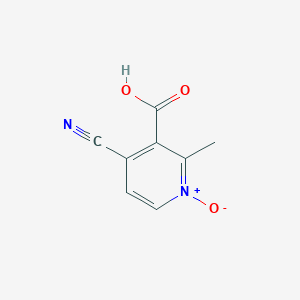 molecular formula C8H6N2O3 B14190107 4-cyano-2-methyl-1-oxidopyridin-1-ium-3-carboxylic acid CAS No. 853648-80-3