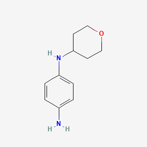 molecular formula C11H16N2O B1419011 1-N-(氧杂环-4-基)苯-1,4-二胺 CAS No. 1153226-71-1