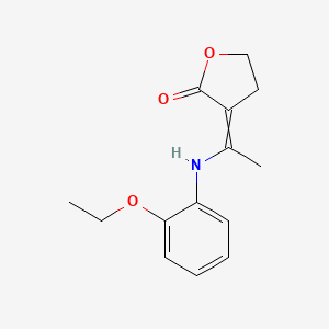 molecular formula C14H17NO3 B14190116 3-[1-(2-Ethoxyanilino)ethylidene]oxolan-2-one CAS No. 920312-89-6