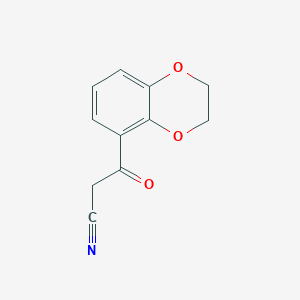 molecular formula C11H9NO3 B1419012 3-(2,3-二氢-1,4-苯并二氧杂环-5-基)-3-氧代丙腈 CAS No. 1155140-22-9