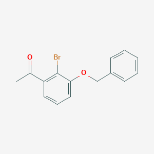 molecular formula C15H13BrO2 B14190128 Ethanone, 1-[2-bromo-3-(phenylmethoxy)phenyl]- CAS No. 856906-43-9