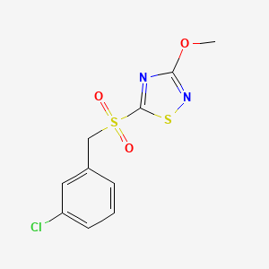 5-[(3-Chlorophenyl)methanesulfonyl]-3-methoxy-1,2,4-thiadiazole