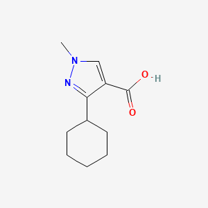 molecular formula C11H16N2O2 B1419015 3-环己基-1-甲基-1H-吡唑-4-羧酸 CAS No. 1157394-06-3