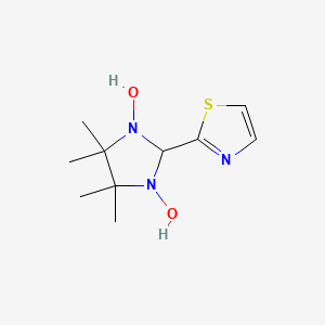 molecular formula C10H17N3O2S B14190184 4,4,5,5-Tetramethyl-2-(1,3-thiazol-2-yl)imidazolidine-1,3-diol CAS No. 875799-80-7