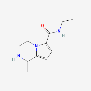 molecular formula C11H17N3O B1419019 N-乙基-1-甲基-1H,2H,3H,4H-吡咯并[1,2-a]哒嗪-6-甲酰胺 CAS No. 1087792-08-2