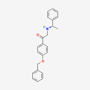 molecular formula C23H23NO2 B14190198 1-[4-(Benzyloxy)phenyl]-2-{[(1S)-1-phenylethyl]amino}ethan-1-one CAS No. 920804-32-6