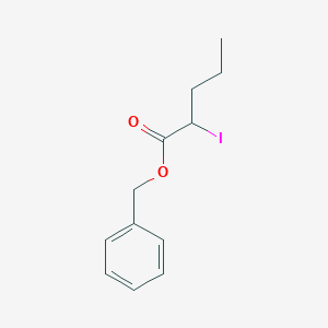 Pentanoic acid, 2-iodo-, phenylmethyl ester