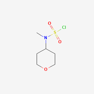 molecular formula C6H12ClNO3S B1419022 N-甲基-N-(氧杂-4-基)磺酰氯 CAS No. 1155583-96-2