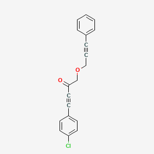 4-(4-Chlorophenyl)-1-[(3-phenylprop-2-YN-1-YL)oxy]but-3-YN-2-one