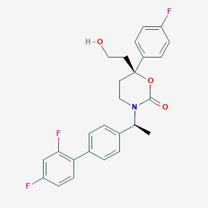 (S)-3-((S)-1-(2',4'-difluorobiphenyl-4-yl)ethyl)-6-(4-fluorophenyl)-6-(2-hydroxyethyl)-1,3-oxazinan-2-one