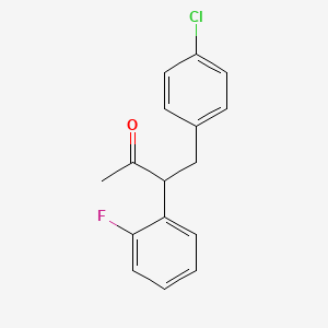 molecular formula C16H14ClFO B14190271 4-(4-Chlorophenyl)-3-(2-fluorophenyl)butan-2-one CAS No. 922501-78-8