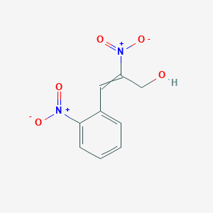 molecular formula C9H8N2O5 B14190272 2-Nitro-3-(2-nitrophenyl)prop-2-en-1-ol CAS No. 915161-58-9