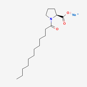 molecular formula C17H30NNaO3 B1419029 Sodium lauroyl proline CAS No. 70609-63-1