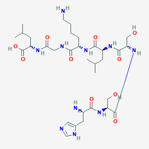 molecular formula C32H56N10O10 B14190298 L-Histidyl-L-seryl-L-seryl-L-leucyl-L-lysylglycyl-L-leucine CAS No. 850789-26-3