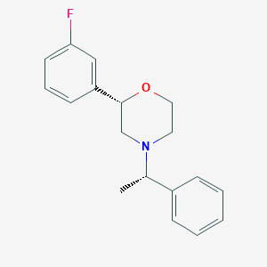 (2S)-2-(3-Fluorophenyl)-4-[(1S)-1-phenylethyl]morpholine