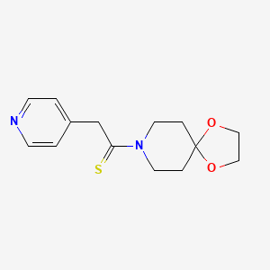 molecular formula C14H18N2O2S B14190327 1-(1,4-Dioxa-8-azaspiro[4.5]decan-8-yl)-2-(pyridin-4-yl)ethane-1-thione CAS No. 886462-78-8