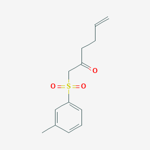 molecular formula C13H16O3S B14190374 1-(3-Methylbenzene-1-sulfonyl)hex-5-en-2-one CAS No. 923001-98-3