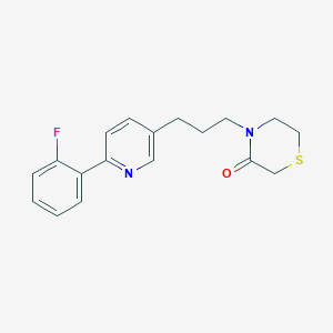 4-{3-[6-(2-Fluorophenyl)pyridin-3-yl]propyl}thiomorpholin-3-one