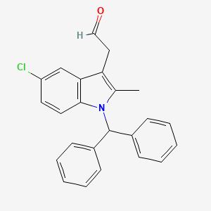 1H-Indole-3-acetaldehyde, 5-chloro-1-(diphenylmethyl)-2-methyl-